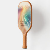 Groene Oceaankust Waterverf dubbel Pickleball Paddle (Links)