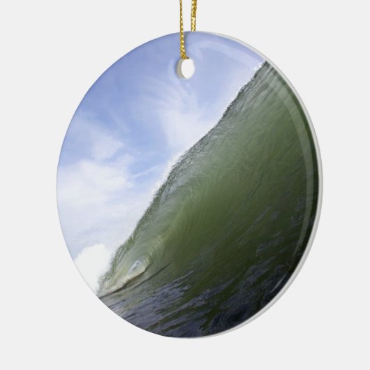 Groene oceaansurfgolf keramisch ornament (Links)