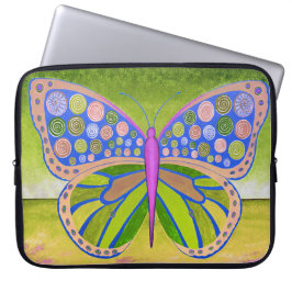 Groene Ocean Butterfly-laptophoes Laptop Sleeve