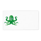 groene octopi etiket (Voorkant)