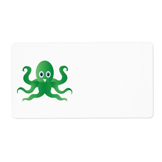 groene octopi etiket (Voorkant)