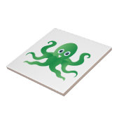 groene octopi tegeltje (Zijkant)