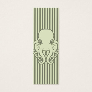Groene Octopus Bladwijzer Mini Visitekaartjes