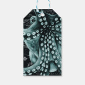Groene octopus Colored Pencil Map Cadeaulabel (Achterkant)