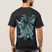 Groene octopus Colored Pencil Map T-shirt (Achterkant)