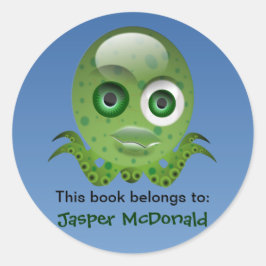 Groene Octopus gepersonaliseerde etiketten
