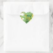 groene octopus hart sticker (Tas)