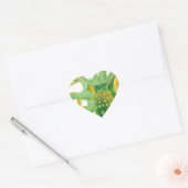 groene octopus hart sticker (Envelop)