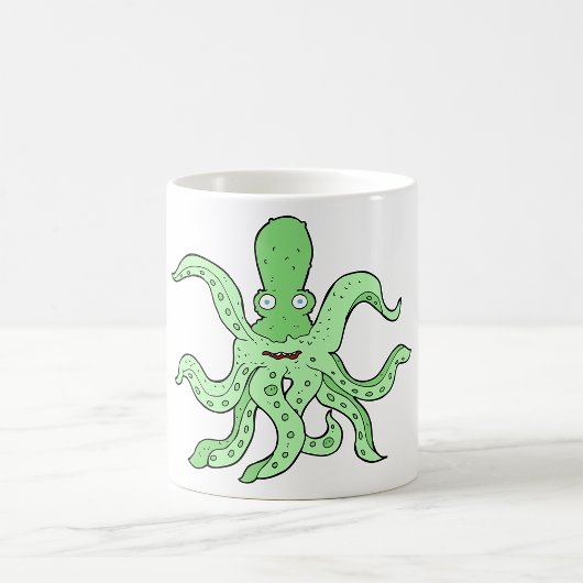 Groene Octopus Karakter Eigenzinnig Zee Monster Koffiemok