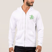 Groene Octopus Karakter Grappig Zeemonster Hoodie (Voorkant)