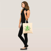 Groene Octopus Karakter Grappig Zeemonster Tote Bag