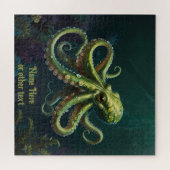 Groene octopus onder de Zeeen badkamer Legpuzzel (Horizontaal)