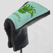Groene Octopus Ontwerp Golfheadcover (3/4 voorkant)