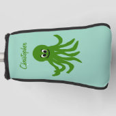 Groene Octopus Ontwerp Golfheadcover (Voorkant)