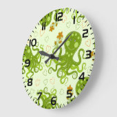 Groene octopussen met bloemen grote klok (Hoek)