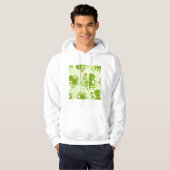 Groene octopussen met bloemen hoodie (Voorkant volledig)