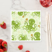 Groene octopussen met bloemen servet (Insitu)