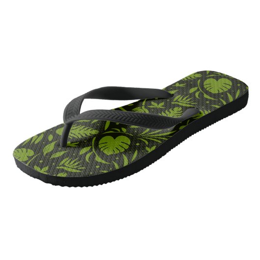 Groene Oerwoud afdrukken Teenslippers (Schuin)
