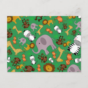 Groene oerwouden safari briefkaart