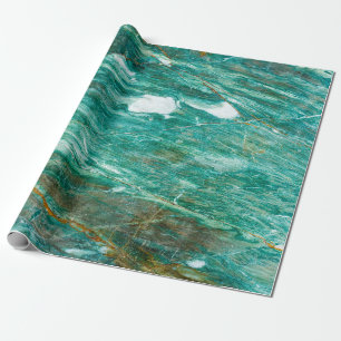 Groene of Emerald Marble textuurachtergrond Cadeaupapier