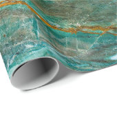 Groene of Emerald Marble textuurachtergrond Cadeaupapier (Rol Hoek)