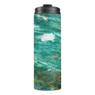 Groene of Emerald Marble textuurachtergrond Thermosbeker