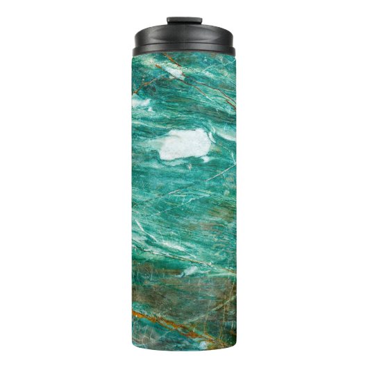 Groene of Emerald Marble textuurachtergrond Thermosbeker (Voorkant)