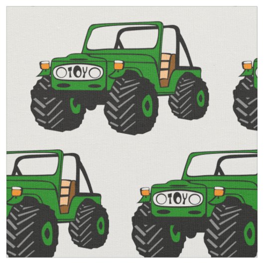 Groene off-Road Truck Fabric Stof (Close Up)