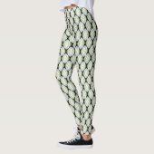 Groene Ogees op Zwart Leggings (Links)