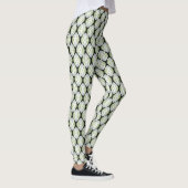 Groene Ogees op Zwart Leggings (Rechts)
