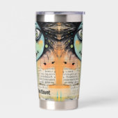 Groene ogen Art collage dame 2 Geïsoleerde Drinkbeker (Links)