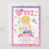 Groene Ogen Blond Meisje Vet Verjaardagsfeestje Kaart (Voorkant)