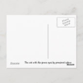 GROENE OGEN-BRIEFKAARTEN BRIEFKAART (Achterkant)