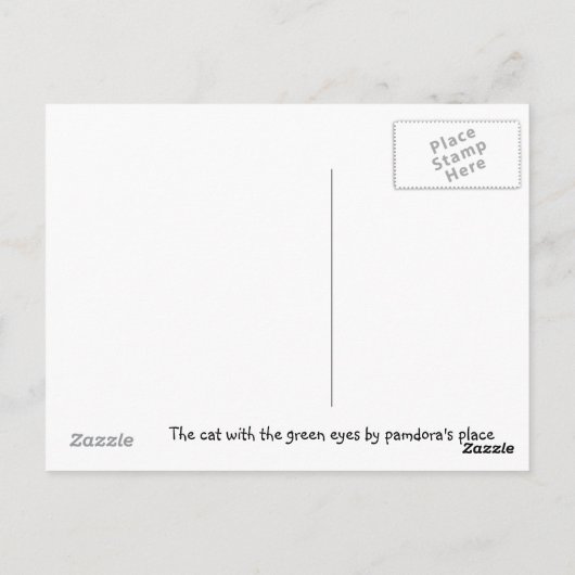 GROENE OGEN-BRIEFKAARTEN BRIEFKAART (Achterkant)