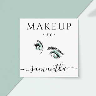 Groene Ogen & Bruine Schoonheidsinstituut Make-up Vierkante Visitekaartje
