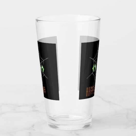 Groene Ogen en Grijze Spiderweb Glazen Tumbler (Rechts)