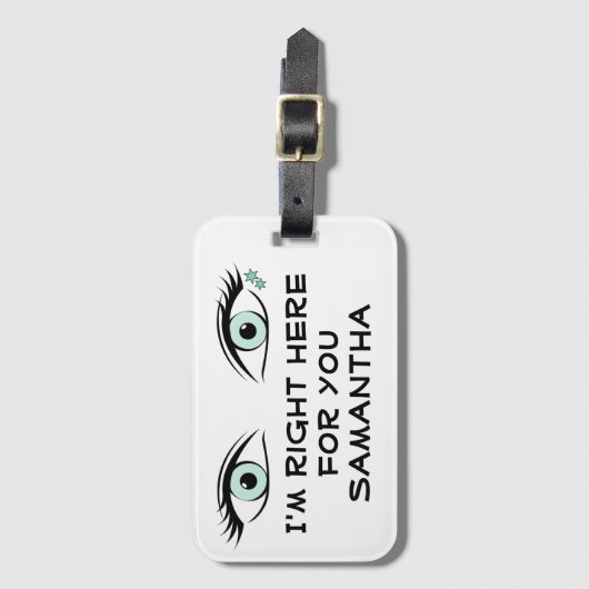 Groene ogen en Star Tattoos-ID spioneren Bagagelabel (Voorkant (verticaal))