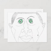 Groene ogen feestdagenkaart (Voorkant / Achterkant)