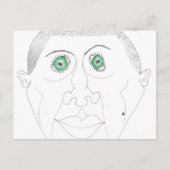 Groene ogen feestdagenkaart (Voorkant)