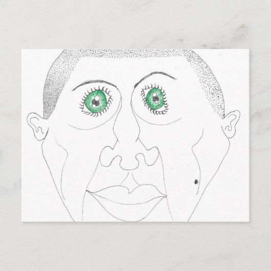 Groene ogen feestdagenkaart (Voorkant)