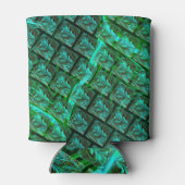 'Groene ogen in raster', bekrast en wazig Blikjeskoeler (Achterkant)