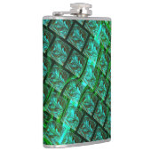 'Groene ogen in raster', bekrast en wazig Heupfles (Rechts)