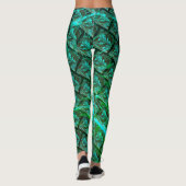 'Groene ogen in raster', bekrast en wazig Leggings (Achterkant)