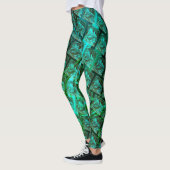 'Groene ogen in raster', bekrast en wazig Leggings (Links)