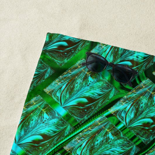 'Groene ogen in raster', bekrast en wazig Strandlaken (In situ)