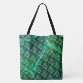 'Groene ogen in raster', bekrast en wazig Tote Bag (Achterkant)