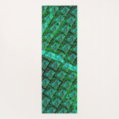 'Groene ogen in raster', bekrast en wazig Yogamat (Achterkant)