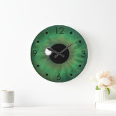 Groene ogen Iris Eyeball Custom Large Grote Klok (Huis)