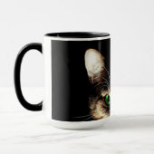 Groene Ogen Kat Koffiemok Mok (Links)