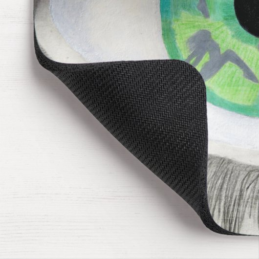 Groene ogen met danserijsilhouettes in Iris Muismat (Hoek)